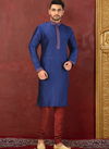 Festive Wear Full Printex Work Art Silk Royal Blue Kurta Payjama Collection AC DUP Printex 01