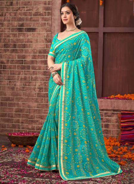 Firozi Color Dolla Silk With Thread Zari With Sequence Work Partywear –  BEST SAREE
