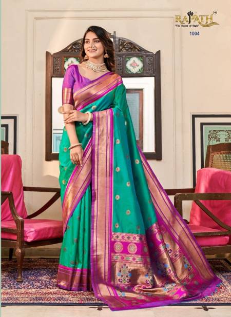 Firozi Colour Apoorva Paithani Vol 4 By Rajpath Wedding Wear Sarees Exporters In India 1004