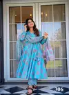 Firozi Colour Clora vol 3 By Lucaya Pure Muslin Printed Designer Kurti With Bottom Dupatta Wholesalers In India 306