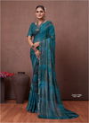 Firozi Colour Cutwork By Stavan Daily Wear Saree Orders In India 1006