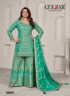 Firozi Colour Gotakari By Gulzar Premium Chinnon Salwar Kameez Suppliers In India 2093
