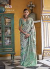 Firozi Colour Kaarika By Kira Soft Cotton Silk Printed Saree Orders In India 5102