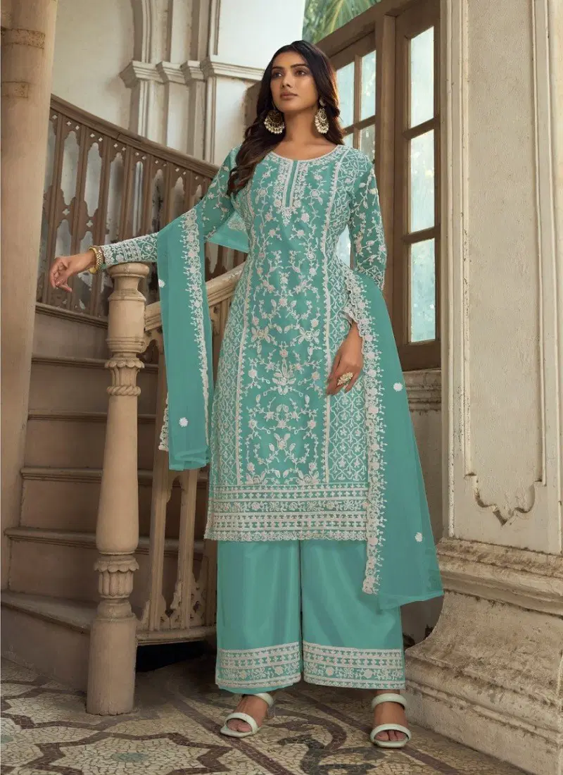 Firozi Colour Khwaab By Fk Fashion Wedding Salwar Suits Wholesalers In Delhi 1011-H