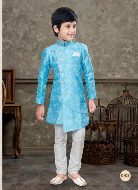 Firozi Colour Kids Vol 5 Boys Wear Kurta Pajama And Indo Western Catalog K 626