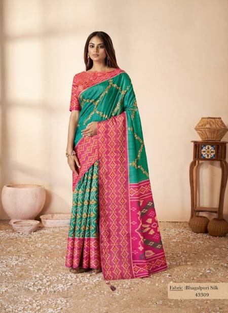 Firozi Colour Norita Royal 43300 Swasti By Mahotsav Gajji Silk Designer Saree Wholesale Price In Surat 43309
