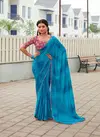 Firozi Colour Oliva By Stavan 3D Shaded Chiffon Embroidery Saree Wholesale Online 106