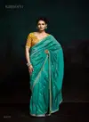 Firozi Colour Rangat 2 By Kimora Fancy Designer Party Wear Saree Wholesale Shop In Surat S-2174
