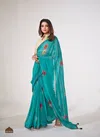 Firozi Colour Saadi Vol 3 By Stavan Georgette Fancy Weaving Saree Suppliers In India SD-1030