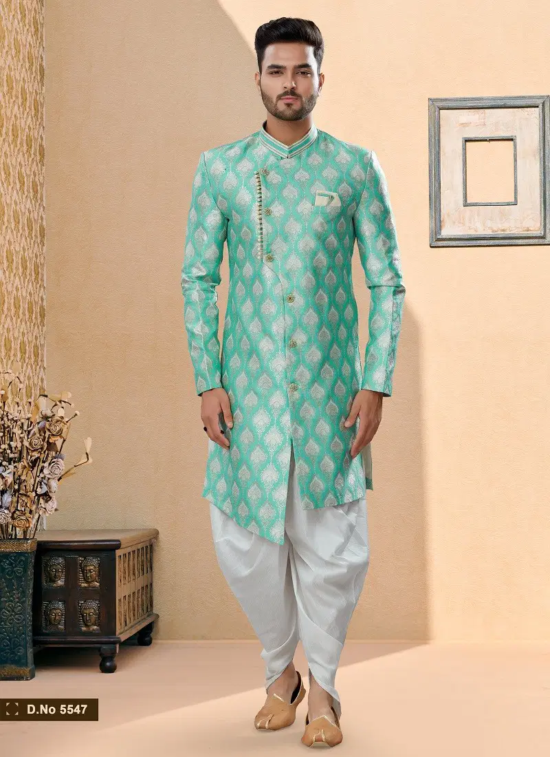 Firozi Colour Vol 14 Function Wear Mens Sherwani Wholesalers In Delhi 5547