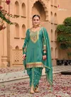 Firozi GreenColour Meraki By Eba Simar Ready Made Suits Exporters In India 1785