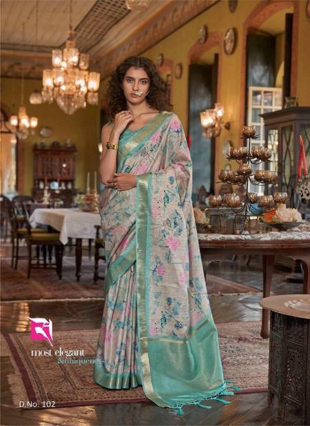 Firozi Multi Colour Story By Sasural Wedding Wear Printed Soft Banarasi Silk Saree Wholesale Online 102