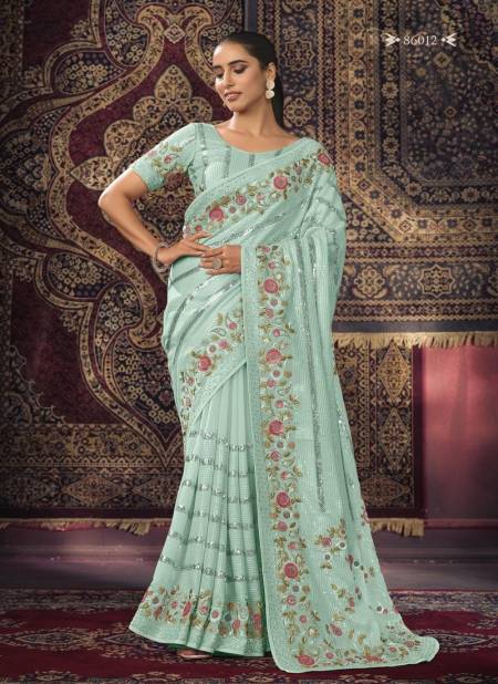 Firozi Multi Colour Swarna Vol 8 By Arya Designs Party Wear Georgette Saree Online Wholesale 86012
