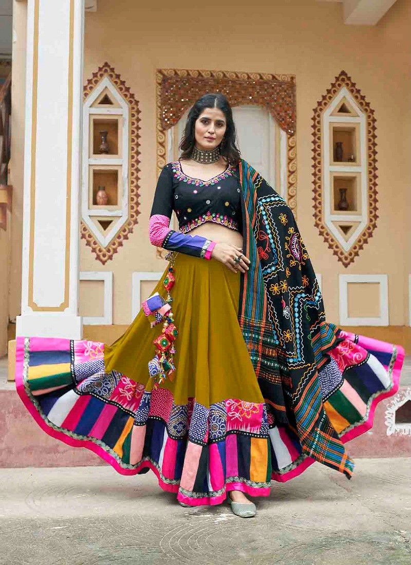 Flouracent Green Colour Raas Vol 13 By Shubhkala Designer Navratri Surat Lehenga Choli Wholsale Market 2426