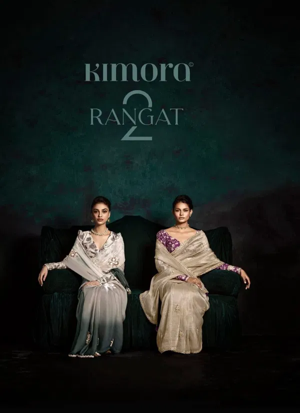 Rangat 2 By Kimora Fancy Designer Party Wear Saree Wholesale Shop In Surat