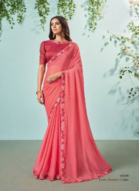 Buy Wedding Wear Gajri Embroidery Work Net Saree Online From Surat  Wholesale Shop.