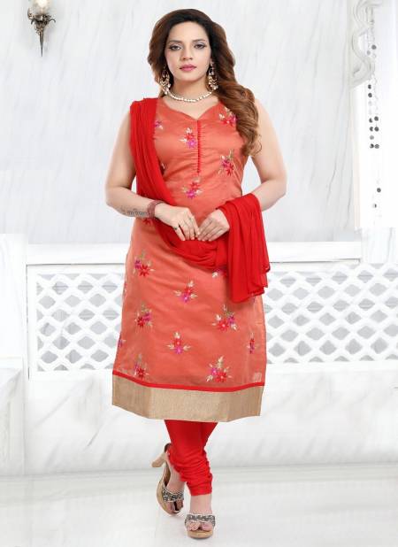 Gajari Colour Nityam Fashion Cotton Readymade Wear salwar Suit Wholesale Online N F C 571