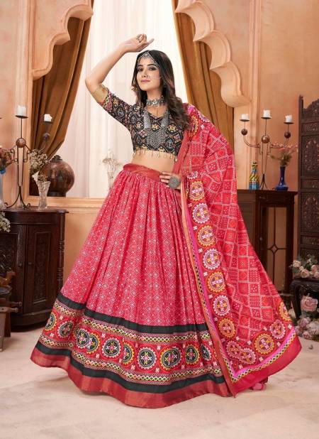 Gajari Multi Colour SS Navratri Special Silk Cotton Lehenga Choli Orders In India GS3273