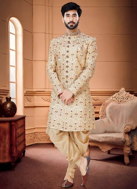 Gold And Red Exclusive Wear Wholesale Indo Western Catalog 1652