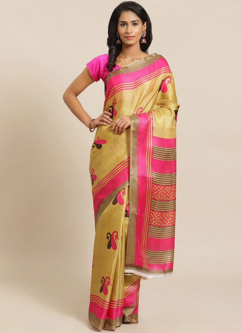 Gold Bhagalpuri Saree 21