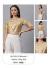 Gold Colour Janasya Ladies Blouse Catalog 109