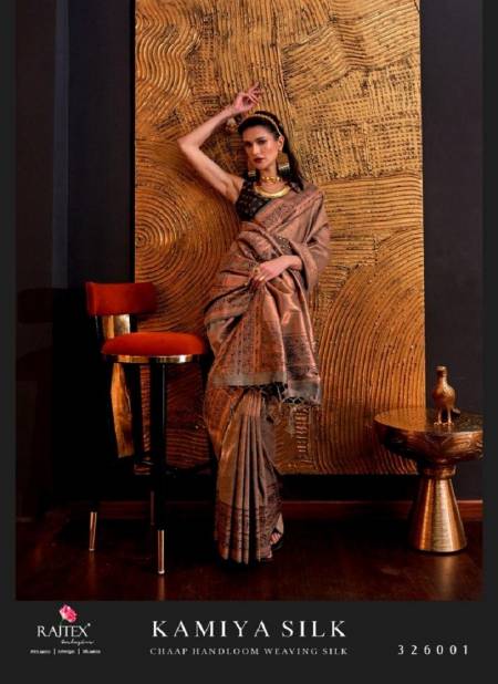 Gold Colour Kamiya Silk By Rajtex Silk Designer Saree Catalog 326001