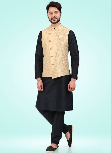 Gold Function Wear Exclusive Wholesale Modi Jacket Kurta Pajama 1875