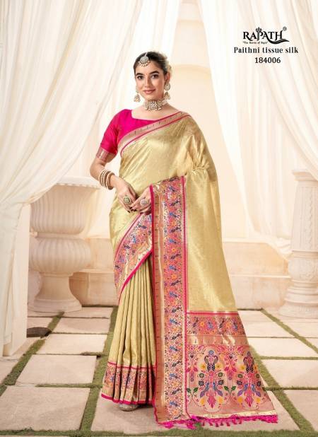 Golden Colour Lavnya Silk By Rajpath 184001 To 184008 Series Best Saree Wholesale Shop in Surat 184006