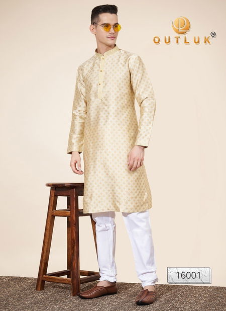 Outluk Wedding Collection Vol 16 Pintex Jaquard Mens Kurta Pajama Manufacturers Catalog