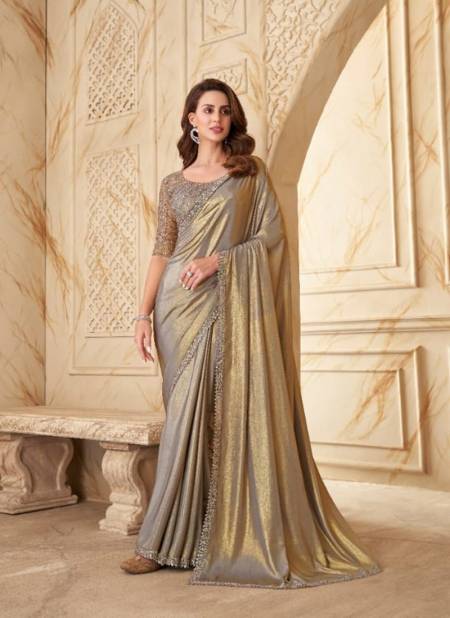 Golden Colour Salsa Style 2nd Edition By TFH Party Wear Sarees Catalog 7514