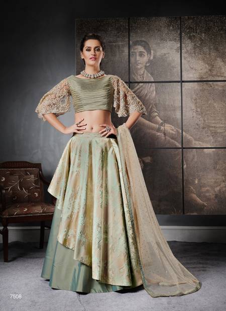 Beautiful Silk Hand Embroidered Lehenga with beautiful western modern blouse.  | Fashion outfits, Indian designer wear, Celebrity design