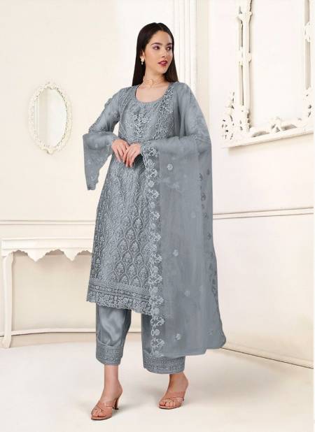 Gray Aishaa By Biva Designer Salwar Suit Catalog 30028 Catalog