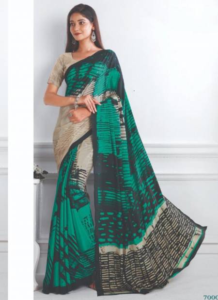 Gray And Green Colour Bright And Beautiful Wholesale Daily Wear Sarees Catalog 70003 B