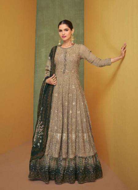 Gray And Green Colour Sayuri Super Hit Designs Wedding Salwar Suit Catalog 5218