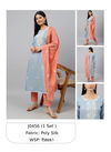 Gray And Peach Janasya Readymade Suits Catalog 456