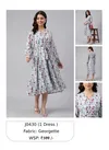 Gray And Pink Janasya Long Kurti Catalog 430