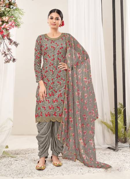 Gray Colour Aanaya Vol 154 By Twisha Punjabi Patiyala Suits Catalog 5403