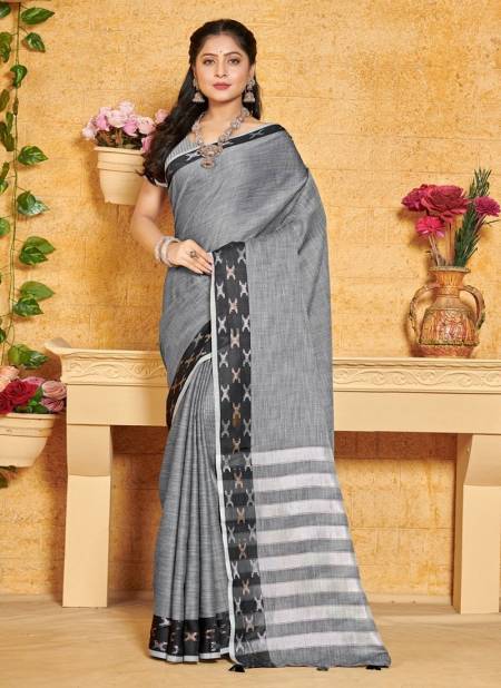 Gray Colour Aarushi 10079 To 10084 By Sangam Printed Saree Catalog 10082