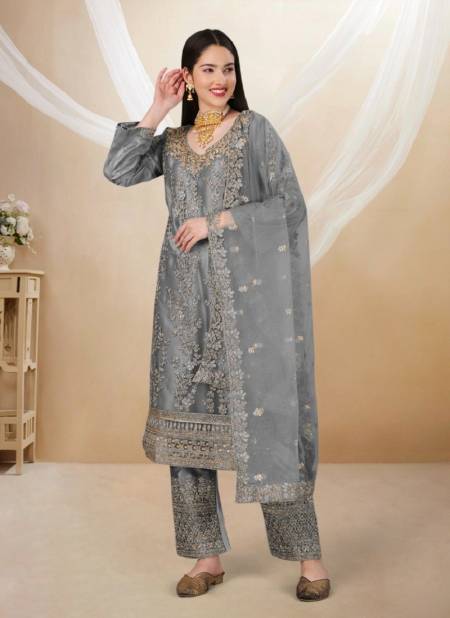Gray Colour Ahanaa By Biva Designer Salwar Suit Catalog 30018 Catalog