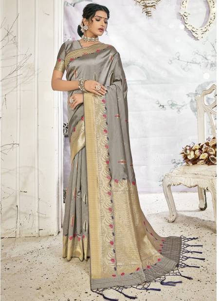 Gray Colour All Time Hit Vol 3 Function Wear Wholesale Silk Sarees Catalog 11010 B