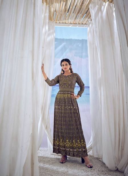 Gray Colour Amoha Kig 1 To 11 Gown Catalog 9