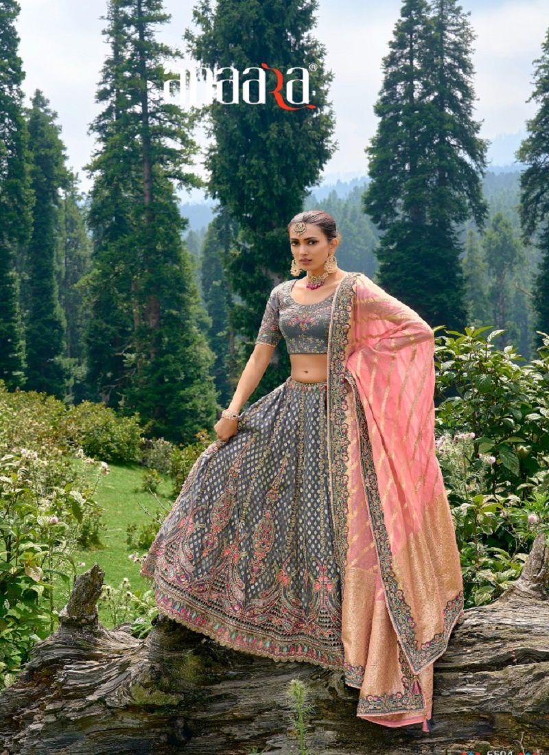 Gray Colour Anaara By Tathastu Fancy Silk Designer Lehenga Choli Catalog 6504