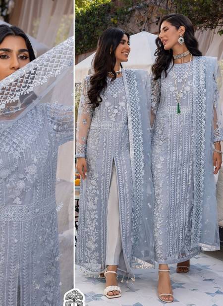 Gray Colour Azure Vol 1 Festive Wear Georgette Wholesale Pakistani Salwar Suit Collection 10052
