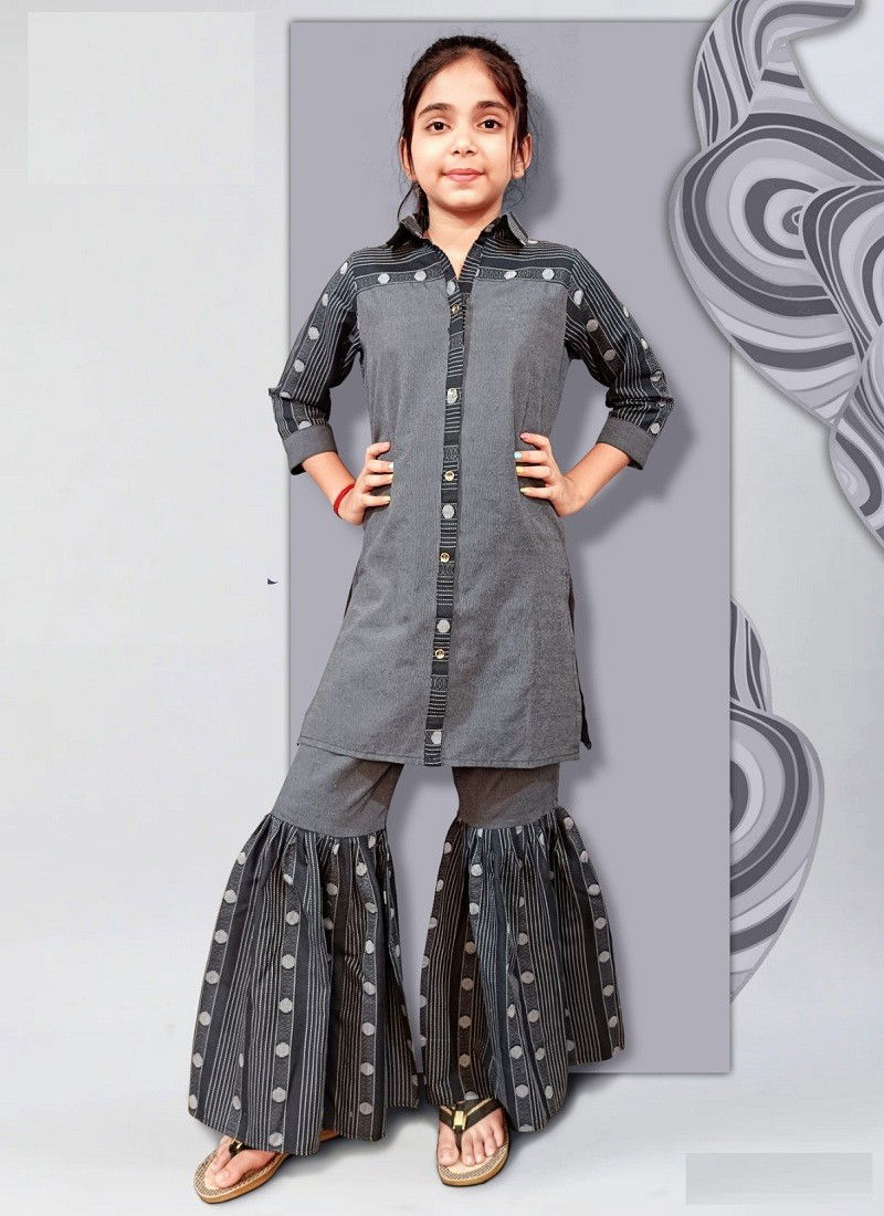 Gray Colour Bhavya By Arya Kids Girls Wear Catalog 3