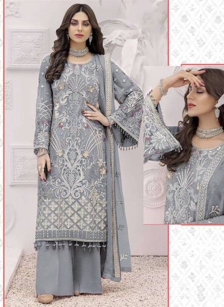Gray Colour DINSAA SUIT 176 COLOURS 176A TO 176D Function Wear Wholesale Pakistani Salwar Suits Catalog 176 D