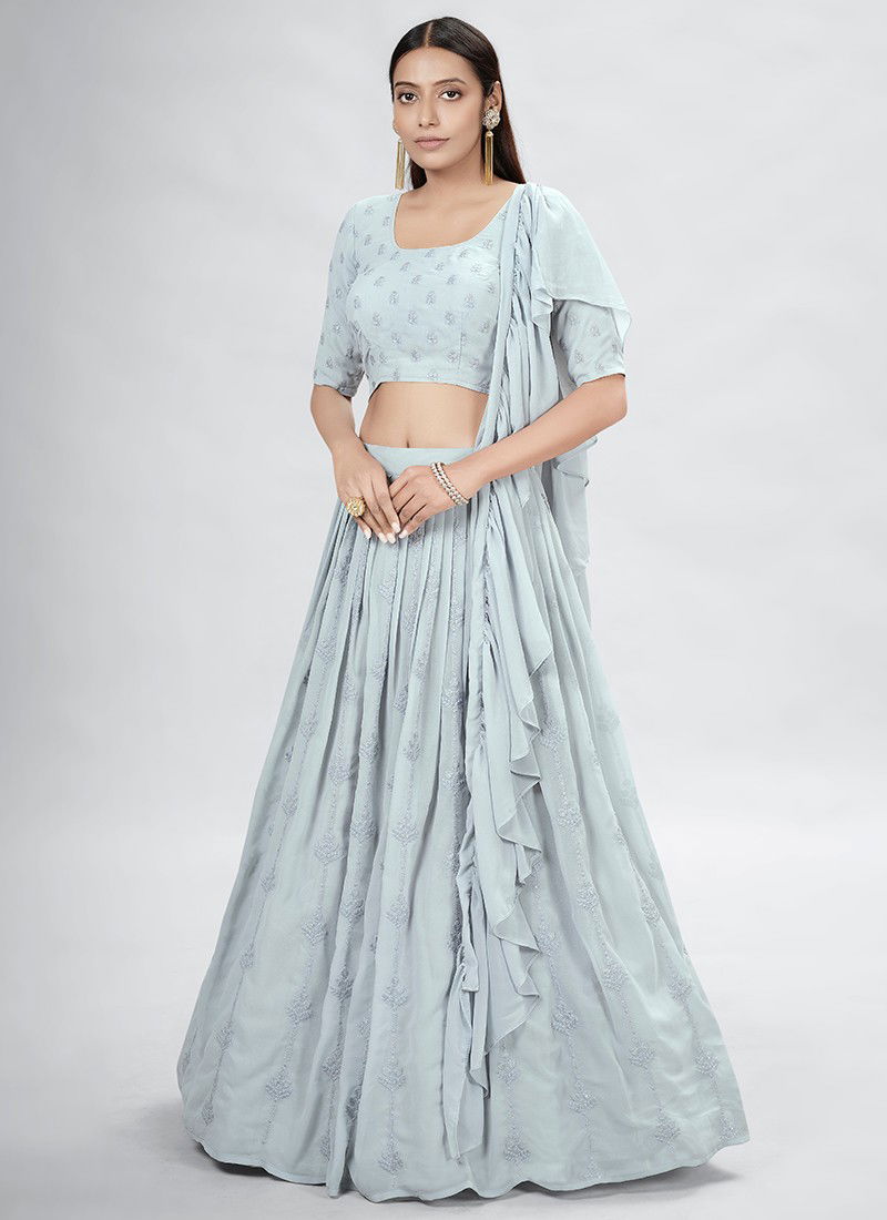 Gray Colour DresstiveVol 4 Wholesale Party Wear Lehenga Choli 10005