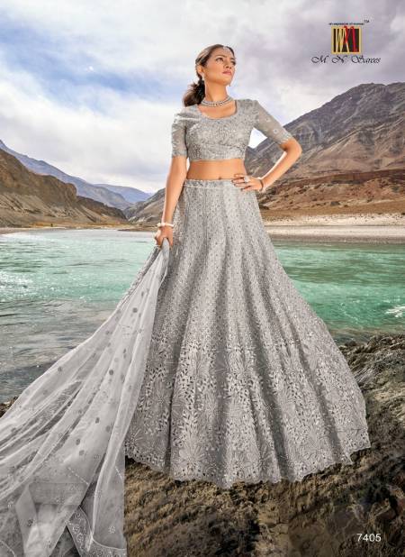 Gray Colour Girlish lehenga By Mn Designer Lehenga Choli Catalog 7405
