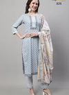 Gray Colour Gulabo By Rajnandini Cotton Salwar Suit Catalog 826