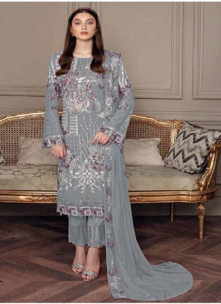 Gray Colour KF 134 Colors Pakistani Salwar Suit Catalog 134 D