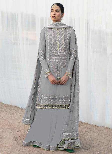 Gray Colour KF 142 Colors Pakistani Suits Catalog 142 B